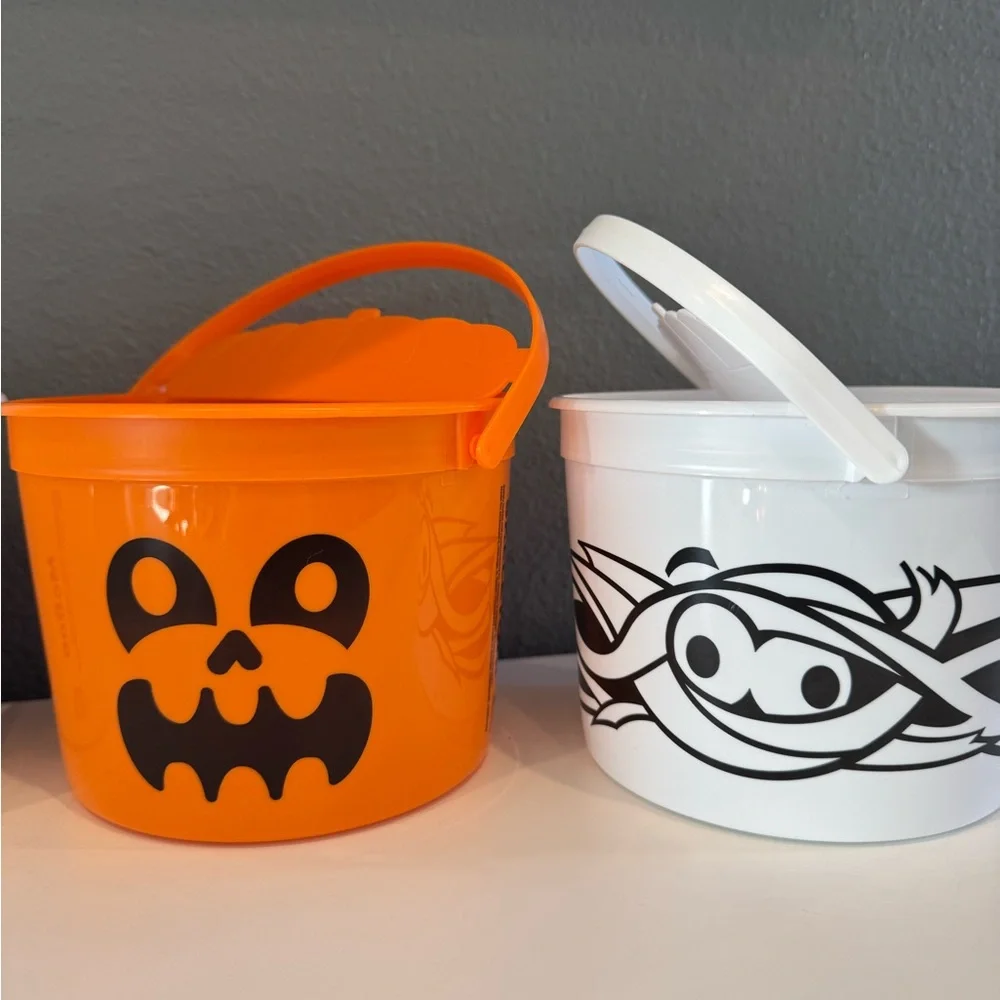 McDonald's Halloween boo Buckets - Green, White, Orange